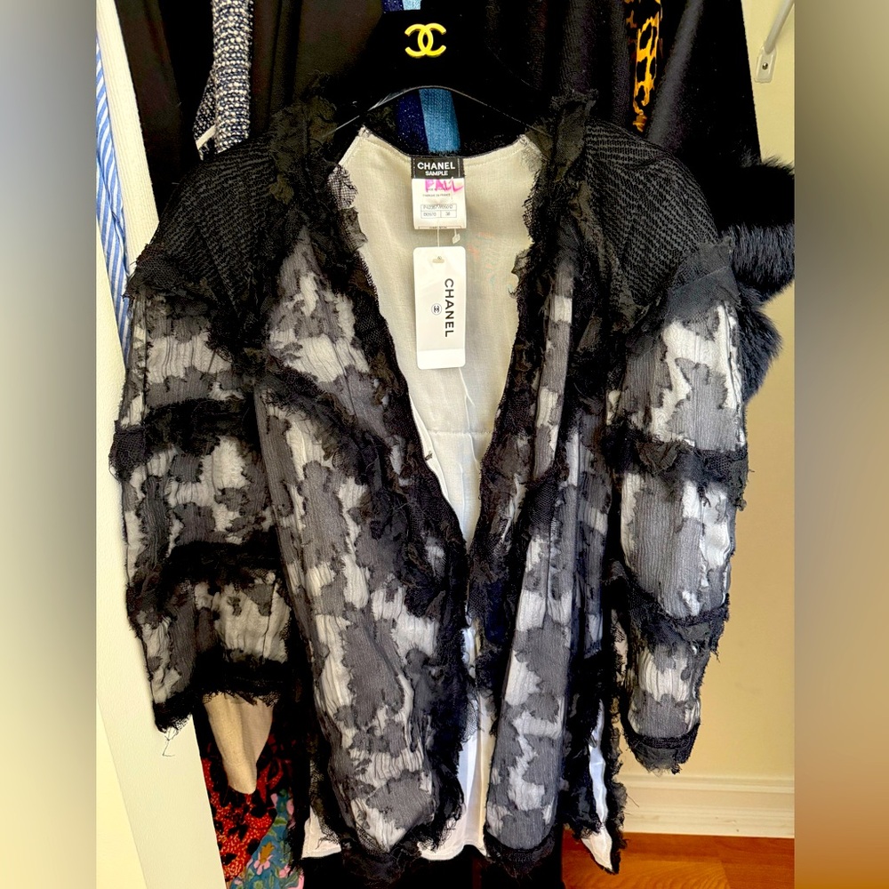 CHANEL Black Lace Women's Jacket